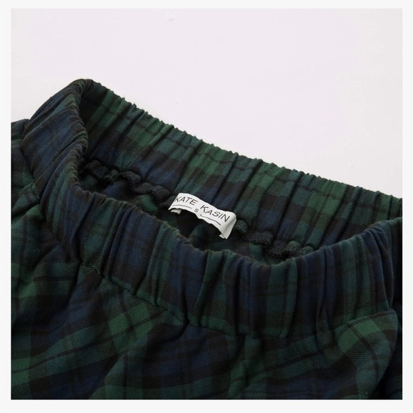 Green and Blue Plaid midi skirt - Picture 2 of 7